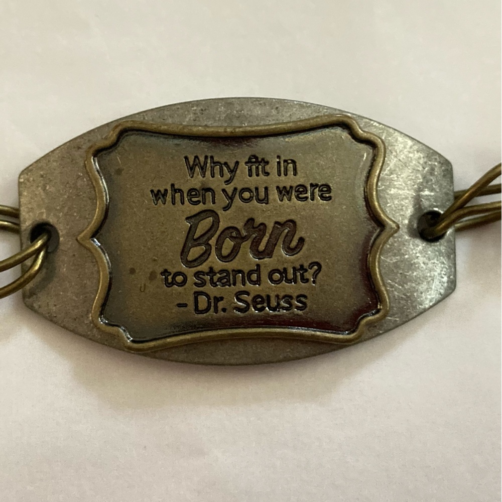 Dr. Seuss bracelet inspirational toggle closure